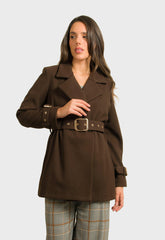 ΠΑΛΤΟ 3/4 ΜΕ ΖΩΝΗ - ΚΑΦΕ