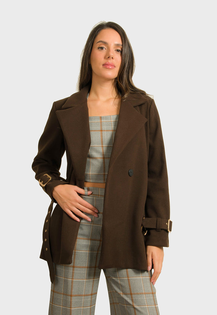 ΠΑΛΤΟ 3/4 ΜΕ ΖΩΝΗ - ΚΑΦΕ