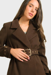 ΠΑΛΤΟ 3/4 ΜΕ ΖΩΝΗ - ΚΑΦΕ