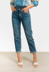 ΠΑΝΤΕΛΟΝΙ JEAN MOM-FIT - ΜΠΛΕ