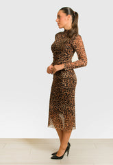 ΦΟΡΕΜΑ ΜΙΝΤΙ ANIMAL PRINT ME ΣΟΥΡΕΣ-ΚΑΦΕ