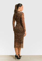 ΦΟΡΕΜΑ ΜΙΝΤΙ ANIMAL PRINT ME ΣΟΥΡΕΣ-ΚΑΦΕ