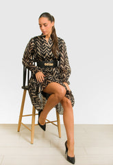 ΦΟΡΕΜΑ ΜΙΝΤΙ MISONI ΖΟΡΖΕΤΑ-ΜΑΥΡΟ