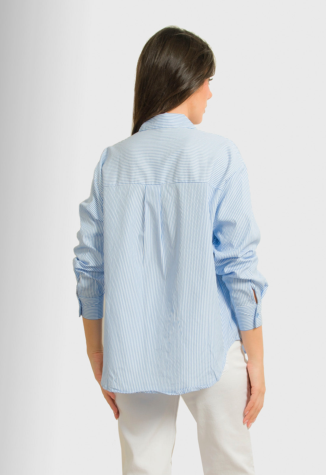 ΠΟΥΚΑΜΙΣΟ ΡΙΓΕ ΜΕ ΚΕΝΤΗΜΑ-ΜΠΛΕ ΑΝΟΙΧΤΟ