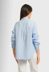 ΠΟΥΚΑΜΙΣΟ ΡΙΓΕ ΜΕ ΚΕΝΤΗΜΑ-ΜΠΛΕ ΑΝΟΙΧΤΟ