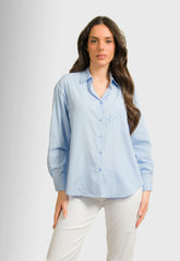 ΠΟΥΚΑΜΙΣΟ ΡΙΓΕ ΜΕ ΚΕΝΤΗΜΑ-ΜΠΛΕ ΑΝΟΙΧΤΟ