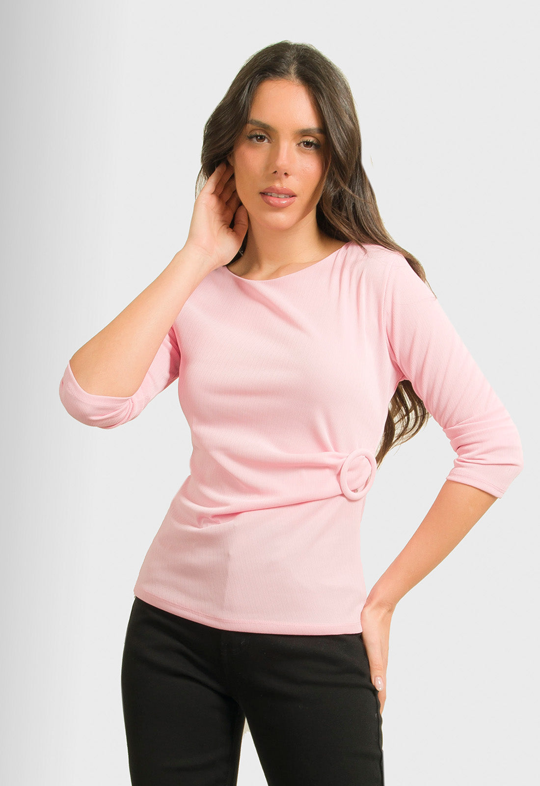 ΜΠΛΟΥΖΑ ΜΕ ΚΟΜΠΟ & ΑΓΚΡΑΦΑ - ΡΟΖ