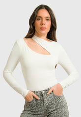 ΚΟΡΜΑΚΙ ΜΕ CUT OUT-ΛΕΥΚΟ