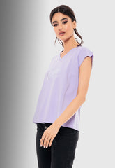 T-SHIRT ΜΕ ΤΥΠΩΜΑ "enjoy" -ΛΙΛΑ