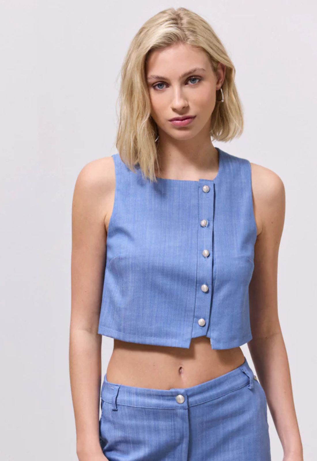 ΓΙΛΕΚΟ CROPPED ΑΜΑΝΙΚΟ-ΜΠΛΕ