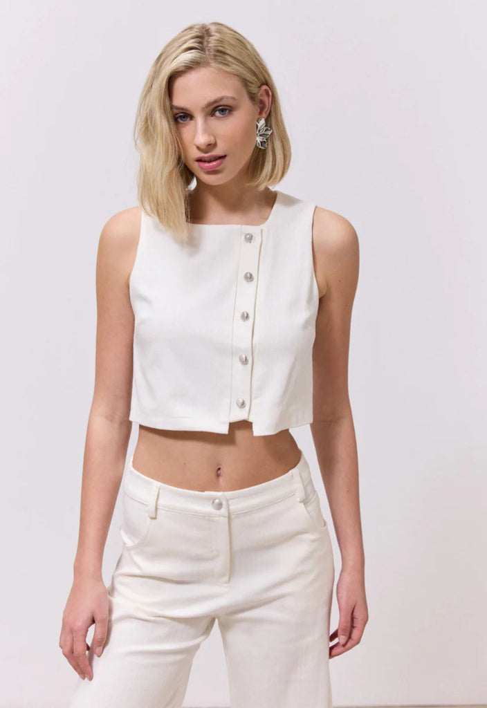 ΓΙΛΕΚΟ CROPPED ΑΜΑΝΙΚΟ-ΛΕΥΚΟ