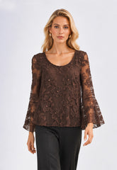ΜΠΛΟΥΖΑ ΜΕ ΚΕΝΤΗΜΑΤΑ & ΠΑΓΕΤΕΣ-ΚΑΦΕ