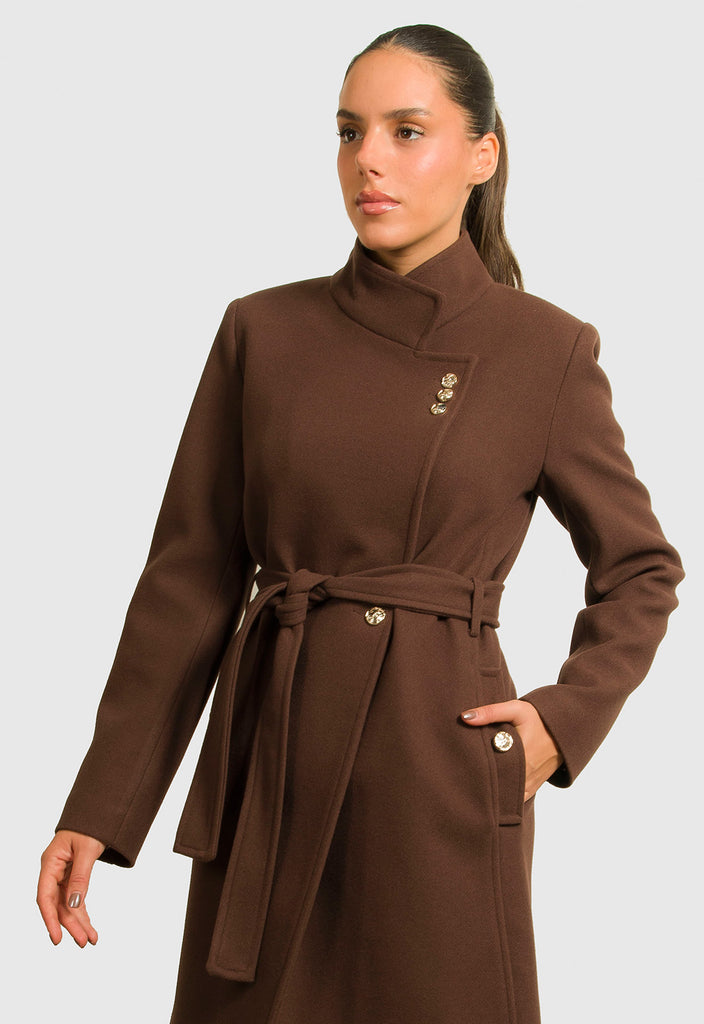 ΠΑΛΤΟ ΜΕΣΑΤΟ ΜΕ ΧΡΥΣΑ ΚΟΥΜΠΙΑ ΚΑΙ ΖΩΝΗ-ΚΑΦΕ