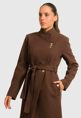 ΠΑΛΤΟ ΜΕΣΑΤΟ ΜΕ ΧΡΥΣΑ ΚΟΥΜΠΙΑ ΚΑΙ ΖΩΝΗ-ΚΑΦΕ