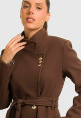 ΠΑΛΤΟ ΜΕΣΑΤΟ ΜΕ ΧΡΥΣΑ ΚΟΥΜΠΙΑ ΚΑΙ ΖΩΝΗ-ΚΑΦΕ