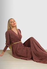 ΦΟΡΕΜΑ MAXI ΛΟΥΡΕΞ ΜΕ ΖΩΝΗ-ΣΑΠΙΟ ΜΗΛΟ