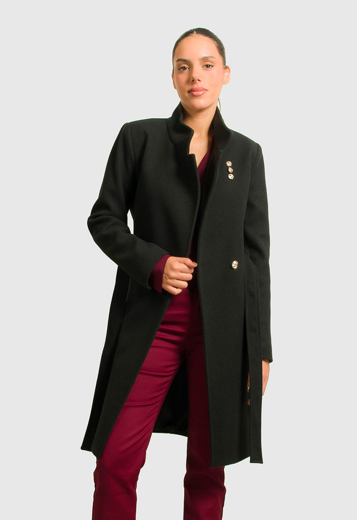 ΠΑΛΤΟ ΜΕΣΑΤΟ ΜΕ ΧΡΥΣΑ ΚΟΥΜΠΙΑ ΚΑΙ ΖΩΝΗ-ΜΑΥΡΟ