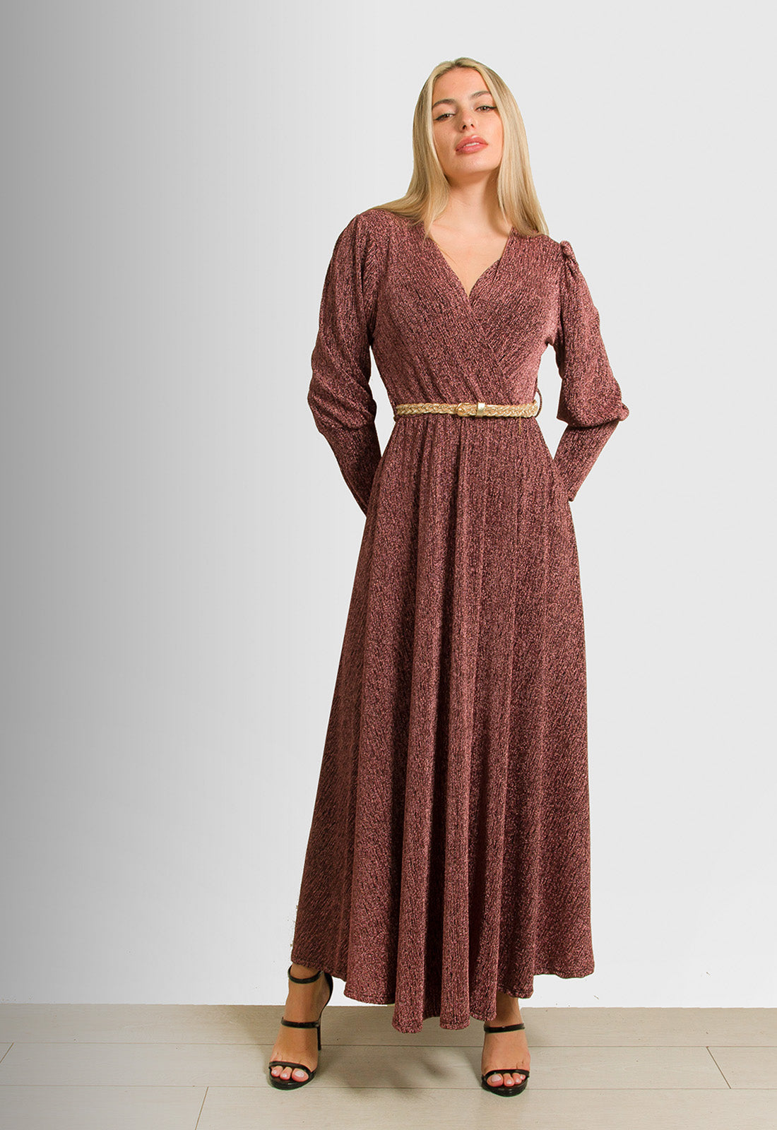 ΦΟΡΕΜΑ MAXI ΛΟΥΡΕΞ ΜΕ ΖΩΝΗ-ΣΑΠΙΟ ΜΗΛΟ