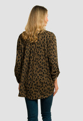 ΜΠΛΟΥΖΑ PLUS SIZE ΣΤΥΛ ΠΟΥΚΑΜΙΣΑΣ-OLIVE