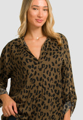 ΜΠΛΟΥΖΑ PLUS SIZE ΣΤΥΛ ΠΟΥΚΑΜΙΣΑΣ-OLIVE