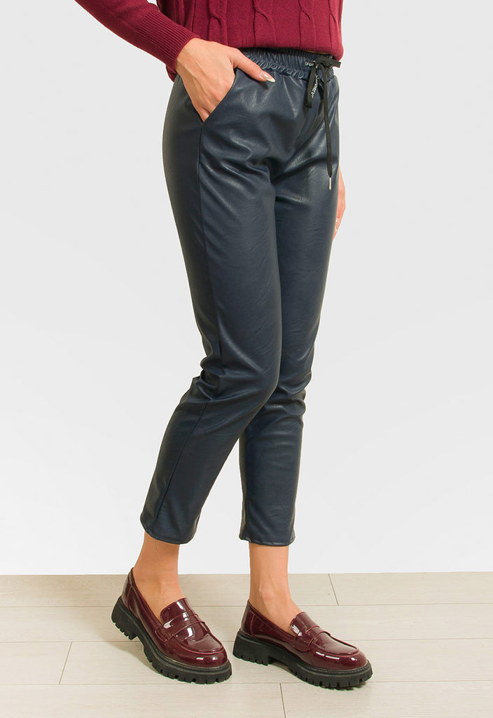 ΠΑΝΤΕΛΟΝΙ ΔΕΡΜΑΤΙΝΗΣ ΜΕ ΛΑΣΤΙΧΟ & ΚΟΡΔΟΝΙ-ΜΠΛΕ