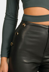 ΠΑΝΤΕΛΟΝΑ ΜΙΝΤΙ ΔΕΡΜΑΤΙΝΗΣ ΜΕ ΧΡΥΣΑ ΚΟΥΜΠΙΑ-ΜΑΥΡΗ