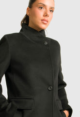 ΠΑΛΤΟ 3/4 ΜΕ ΛΟΞΟ ΚΟΥΜΠΩΜΑ-ΜΑΥΡΟ