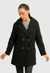 ΠΑΛΤΟ  SPORT 3/4 ΜΠΟΥΚΛΕ ΜΕ ΚΟΥΜΠΙΑ-ΜΑΥΡΟ