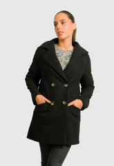 ΠΑΛΤΟ  SPORT 3/4 ΜΠΟΥΚΛΕ ΜΕ ΚΟΥΜΠΙΑ-ΜΑΥΡΟ