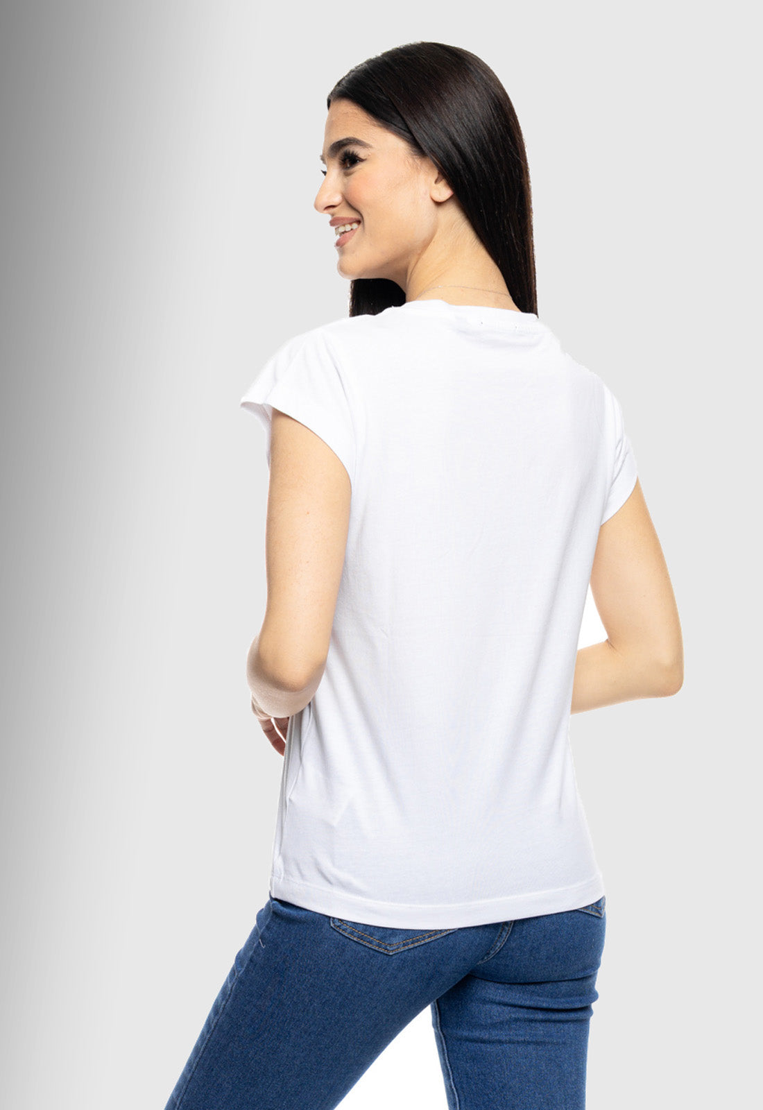 T-SHIRT ΜΕ ΤΥΠΩΜΑ ''OLIVES''-ΛΕΥΚΟ