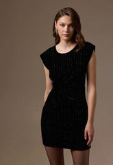 ΦΟΡΕΜΑ ΜΙΝΙ ΒΕΛΟΥΔΟ ΜΕ ΓΚΛΙΝΤΕΡ-ΜΑΥΡΟ