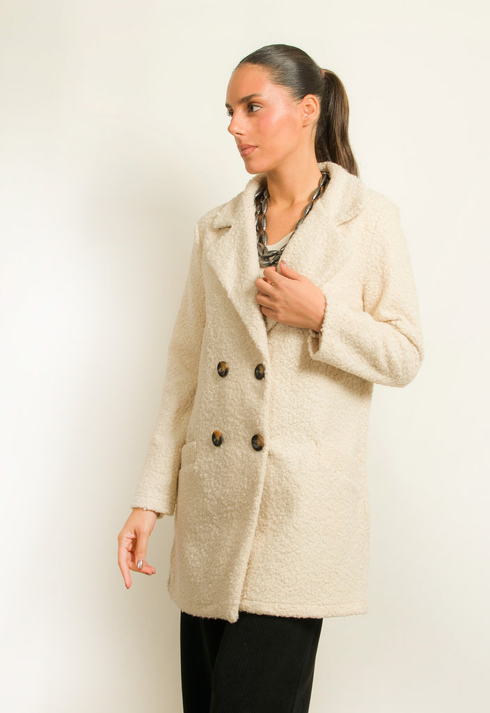 ΠΑΛΤΟ SPORT 3/4 ΜΠΟΥΚΛΕ ΜΕ ΚΟΥΜΠΙΑ-ΕΚΡΟΥ