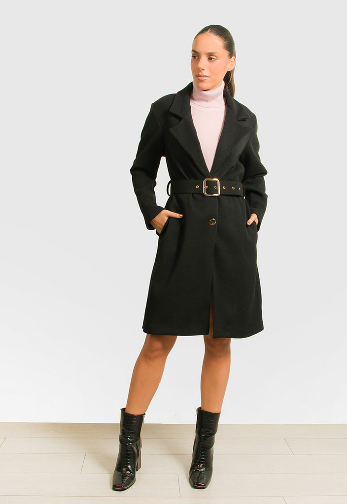 ΠΑΛΤΟ ΜΙΝΤΙ ΔΙΑΓΩΝΑΛ ΜΕ ΖΩΝΗ-ΜΑΥΡΟ