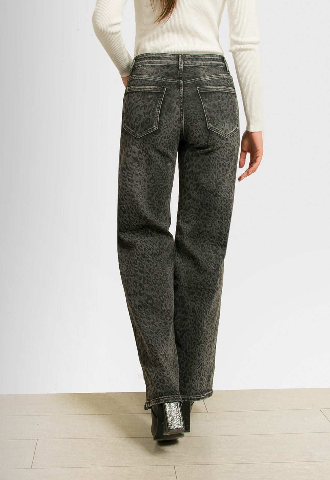 ΠΑΝΤΕΛΟΝΑ WIDE LEG ANIMAL PRINT-ΑΝΘΡΑΚΙ
