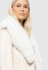 ΠΑΛΤΟ ΜΑΚΡΥ SUEDE ΜΕ ΓΟΥΝΑ-ΕΚΡΟΥ